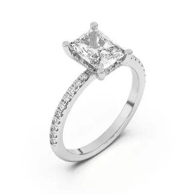 Marie Classic Hidden Halo Pavé Engagement Ring