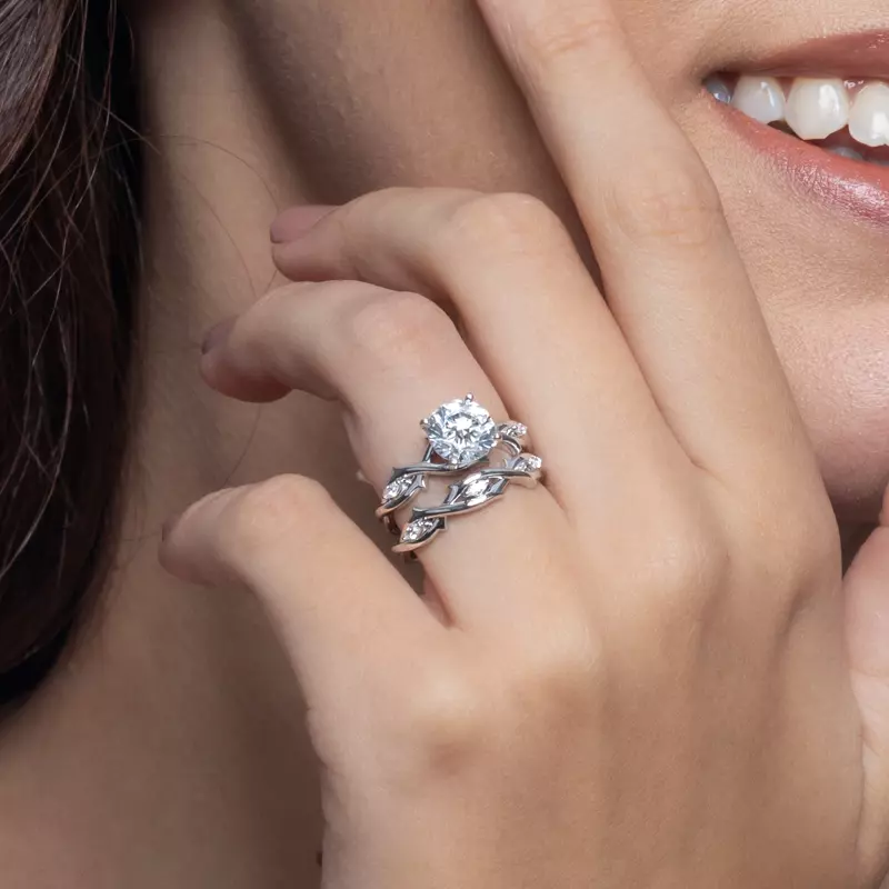 Platinum Robin Marquise Diamond Thorn Engagement Ring