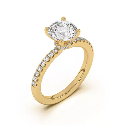 Britta Pavé Hidden Circlet And Band Engagement Ring