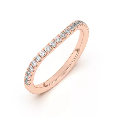 Sue Curved Pavé Band