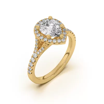 Sue Timeless Halo Engagement Ring