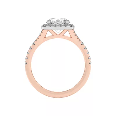 Sue Timeless Two-Tone Halo Engagement Ring