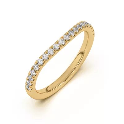 Sue Curved Pavé Band