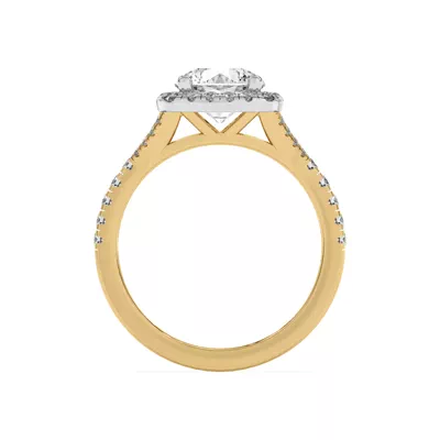 Sue Timeless Two-Tone Halo Engagement Ring