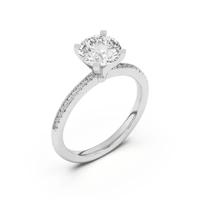 Meryl Petite Pavé Engagement Ring