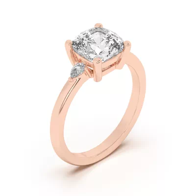 Meredith Pear Accent Engagement Ring