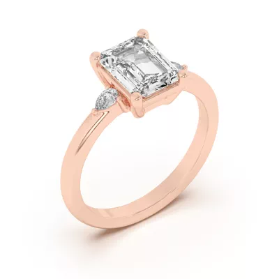Meredith Pear Accent Engagement Ring
