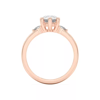 Meredith Pear Accent Engagement Ring