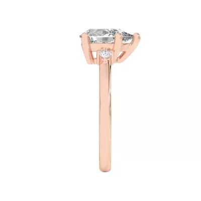 Meredith Pear Accent Engagement Ring