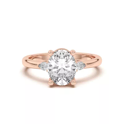 Meredith Pear Accent Engagement Ring