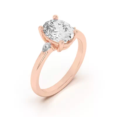 Meredith Pear Accent Engagement Ring