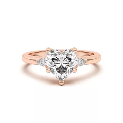 Meredith Pear Accent Engagement Ring