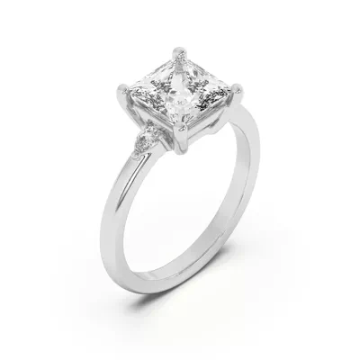 Meredith Pear Accent Engagement Ring