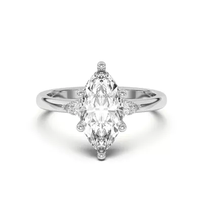 Meredith Pear Accent Engagement Ring