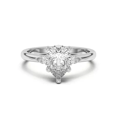 Meredith Pear Accent Engagement Ring