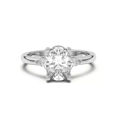 Meredith Pear Accent Engagement Ring