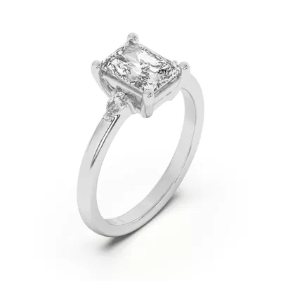 Meredith Pear Accent Engagement Ring