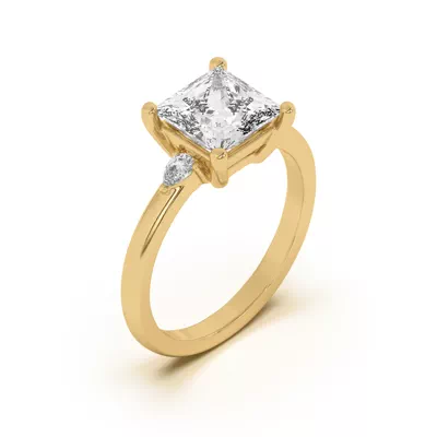 Meredith Pear Accent Engagement Ring