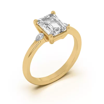 Meredith Pear Accent Engagement Ring