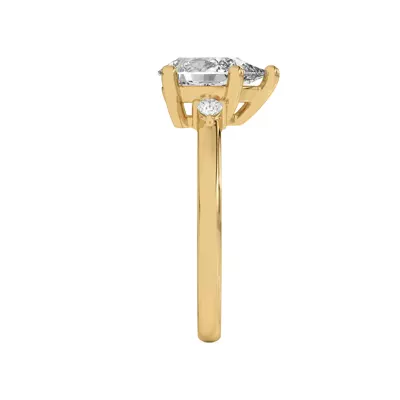 Meredith Pear Accent Engagement Ring