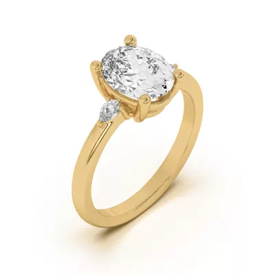 Meredith Pear Accent Engagement Ring