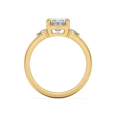 Meredith Pear Accent Engagement Ring