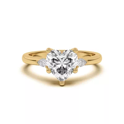 Meredith Pear Accent Engagement Ring