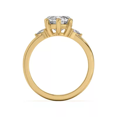 Meredith Pear Accent Engagement Ring