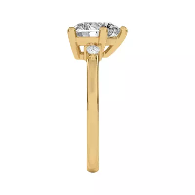 Meredith Pear Accent Engagement Ring