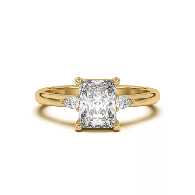 Meredith Pear Accent Engagement Ring