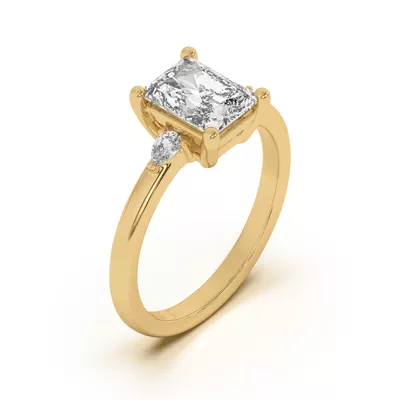 Meredith Pear Accent Engagement Ring