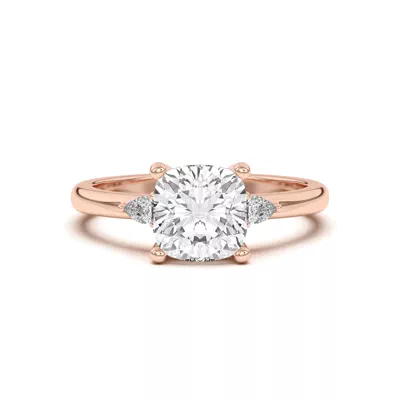 Meredith Pear Accent Engagement Ring