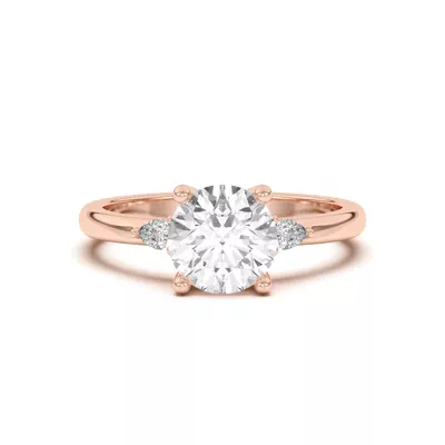 Meredith Pear Accent Engagement Ring