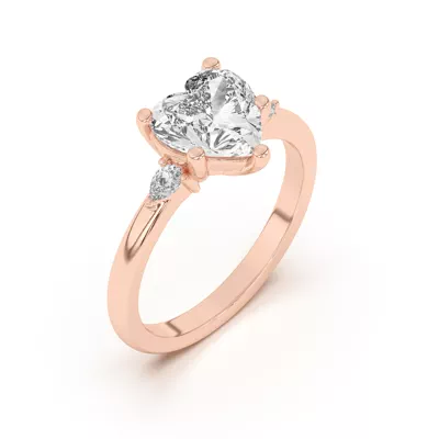 Meredith Pear Accent Engagement Ring