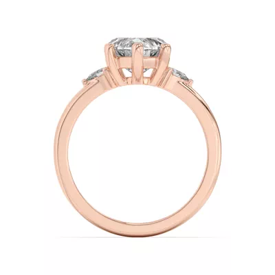 Meredith Pear Accent Engagement Ring