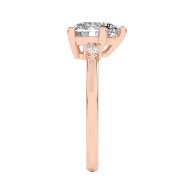 Meredith Pear Accent Engagement Ring
