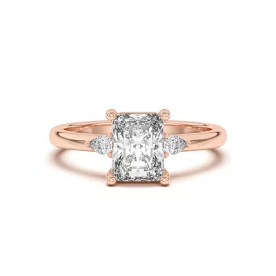 Meredith Pear Accent Engagement Ring