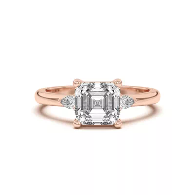 Meredith Pear Accent Engagement Ring