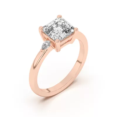 Meredith Pear Accent Engagement Ring
