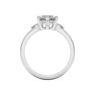 Meredith Pear Accent Engagement Ring