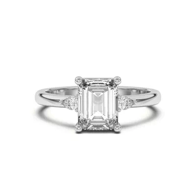 Meredith Pear Accent Engagement Ring
