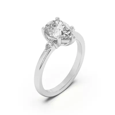 Meredith Pear Accent Engagement Ring