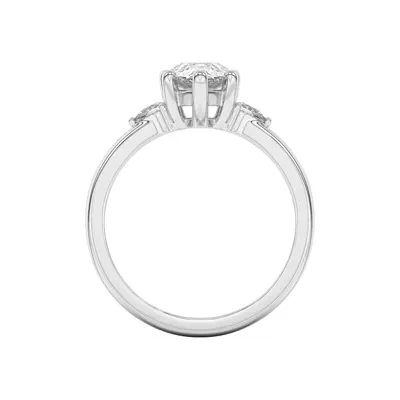 Meredith Pear Accent Engagement Ring