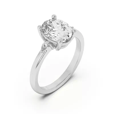 Meredith Pear Accent Engagement Ring