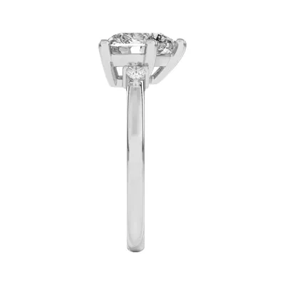 Meredith Pear Accent Engagement Ring
