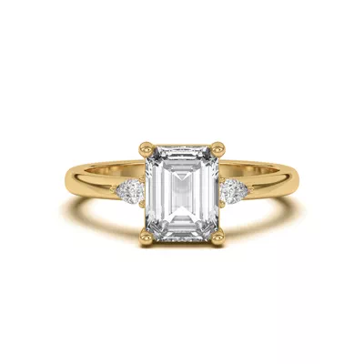 Meredith Pear Accent Engagement Ring