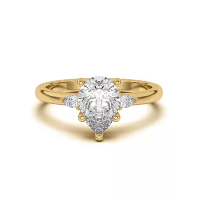 Meredith Pear Accent Engagement Ring