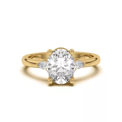 Meredith Pear Accent Engagement Ring