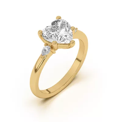 Meredith Pear Accent Engagement Ring