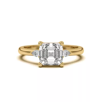 Meredith Pear Accent Engagement Ring